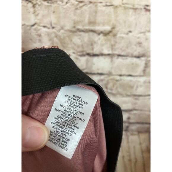 Project Runway Pants Womens Small All Over Sequins Blush Pink Pull On Stretch - Picture 13 of 15